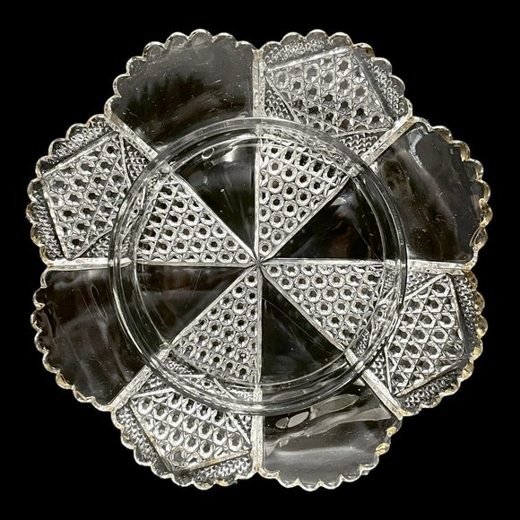 Antique 1896 Carmen by Fostoria 575 Panelled Diamond 4 Pcs Table Set EAPG Rare - Picture 3 of 16